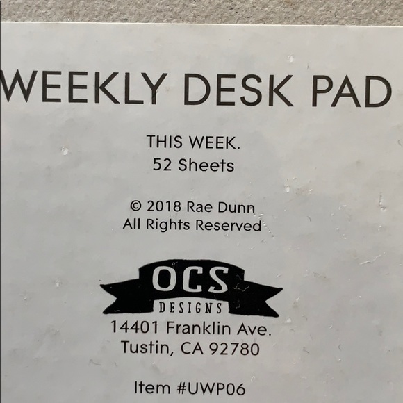 Rae Dunn Weekly desk pad - Picture 2 of 4